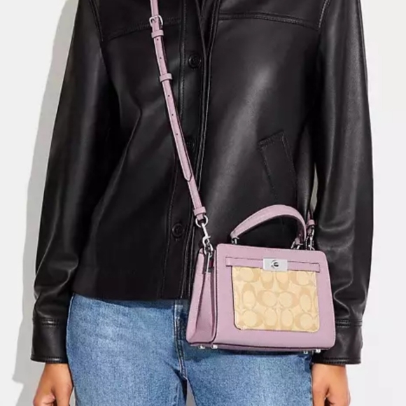 COPY - NWOT Coach Mini Lane Top Handle In Signature Canvas - Picture 9 of 11